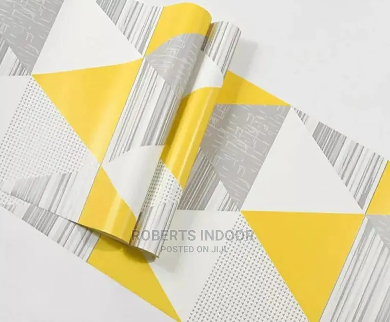 Elegant Print Yellow Wallpaper