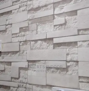 Grey Brick Elegant Wallpaper