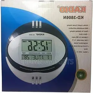 Kadio LCD Digital Clock - (KD-3806N) for Office