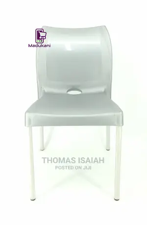 2pcs Pair Grey Strong Armless Comfortable Plastic Chair With