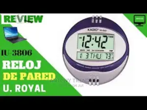 KADIO Lcd Digital Wall + Table Clock (Kd-3810n) - Blue