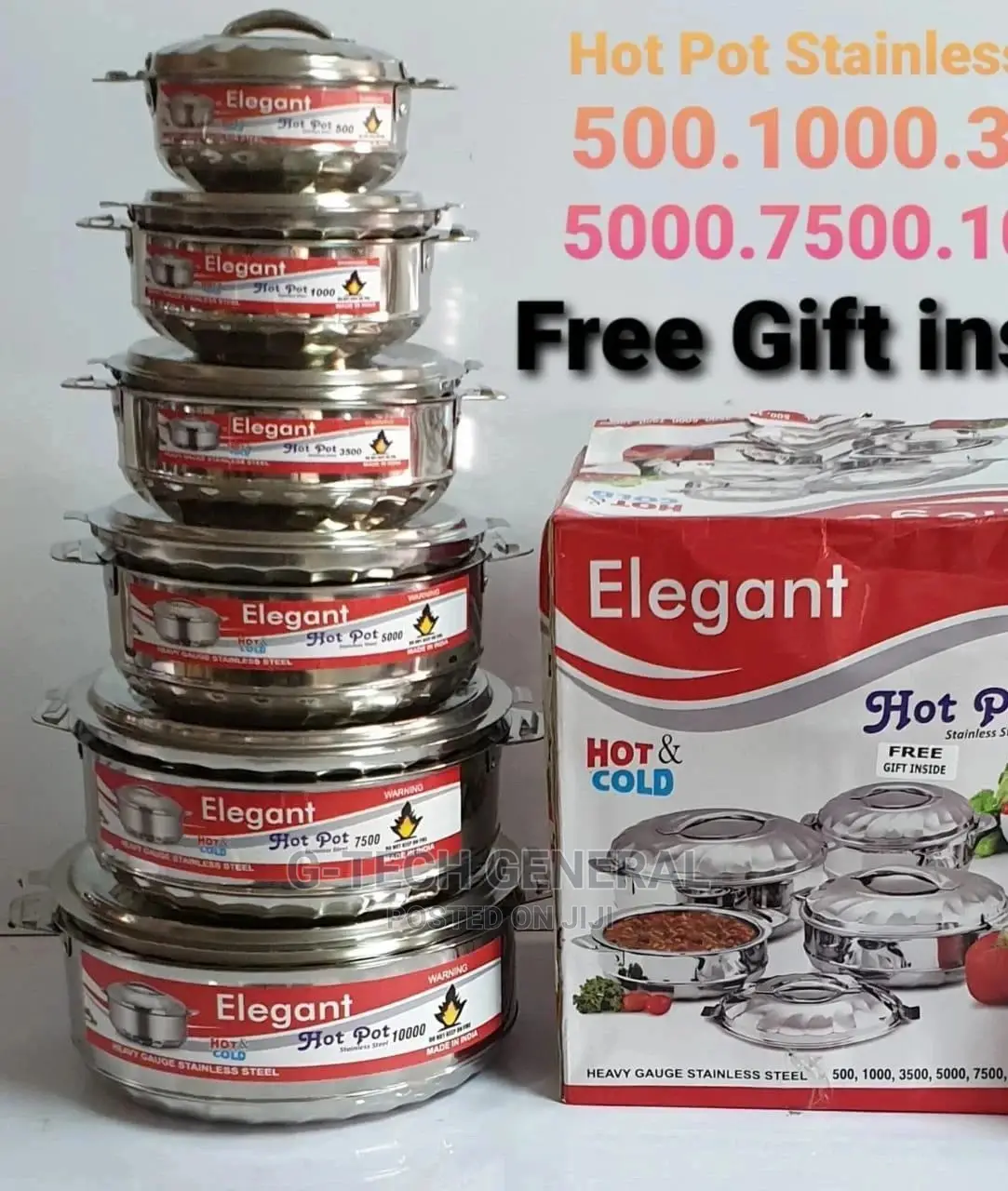 Set of 6elegant Hot Pots
