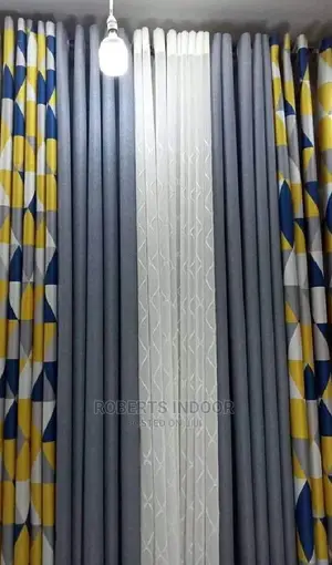 Plain Light Grey Curtain