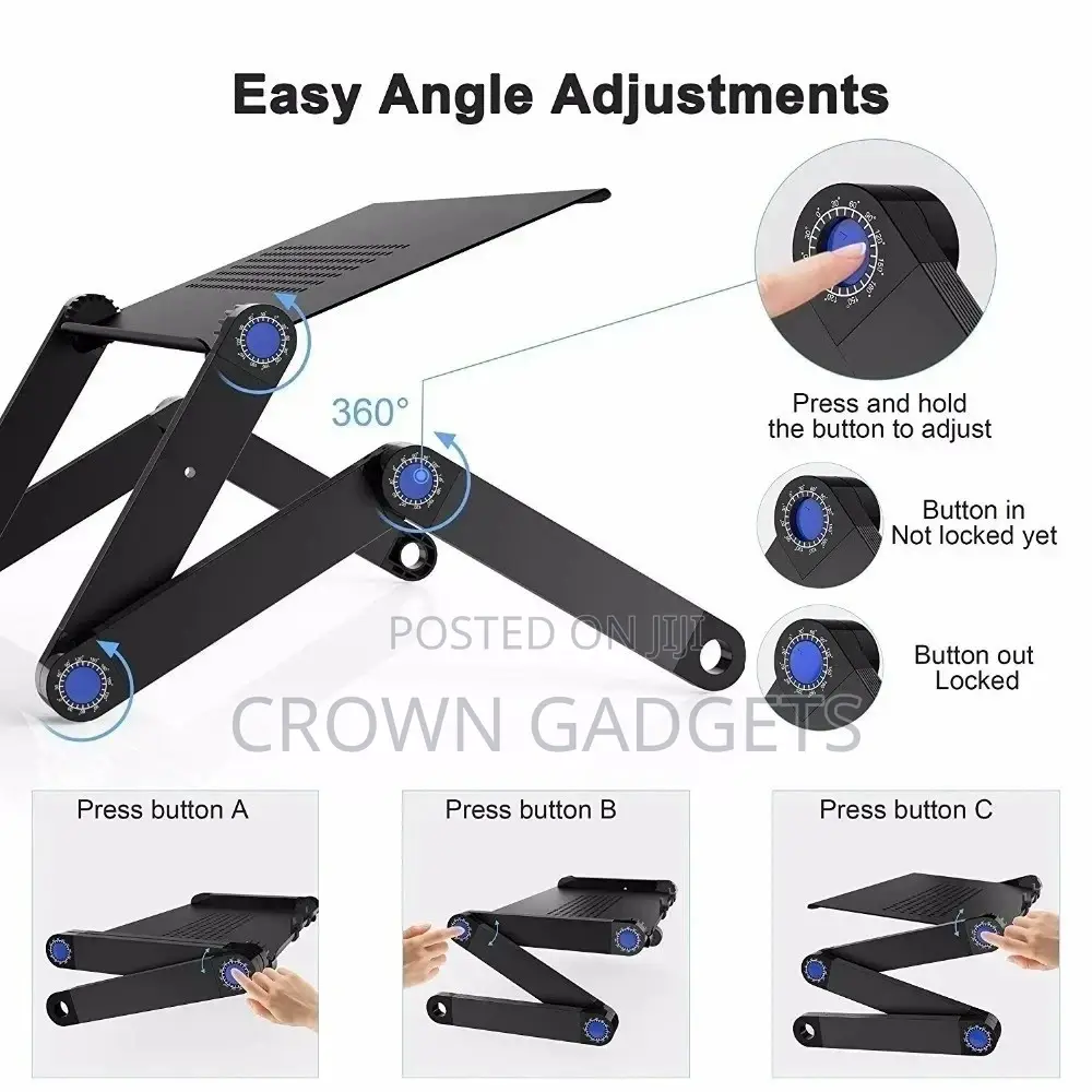 Laptop Stand With Cooling Fan Adjustable Folding