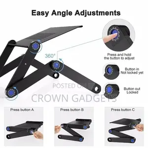 Laptop Stand With Cooling Fan Adjustable Folding