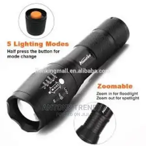 Tactical Flashlight,5 Light Mode XML-T6 Led 2000 Lumen Flash