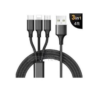 Universal Cord for Android - Type C and iPhone - 3-In-1 - 4f