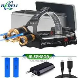 3x CREE T6 LED Flashlight Rechargeable Headlamp Headlight He