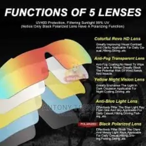 Best Sport Glasses 5 Lenses Polarized Hiking Sunglasses Spor