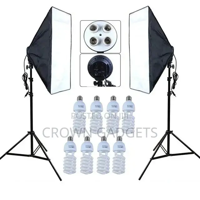 E27 50x70cm Studio Softbox + 2m Tripod Mount