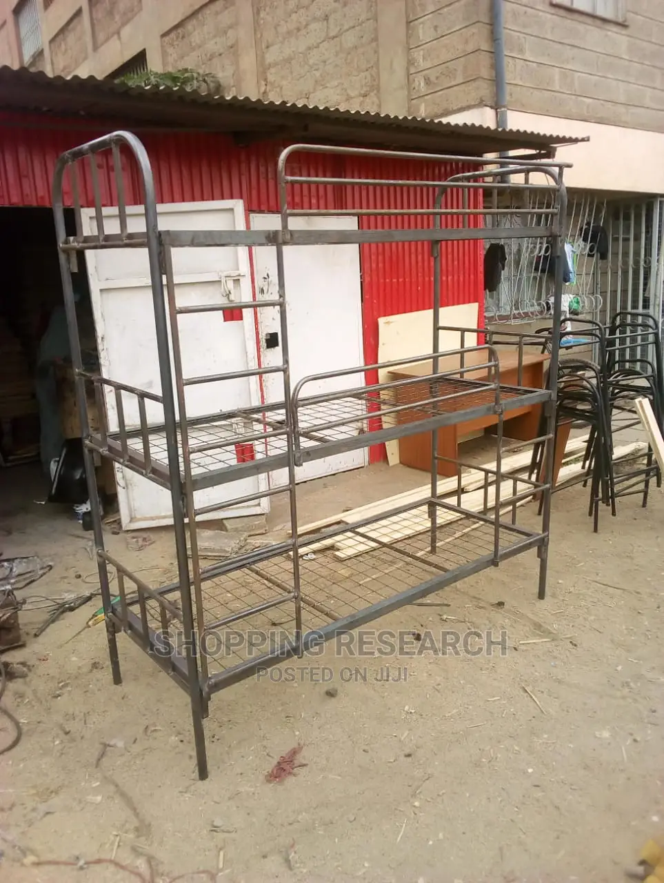 School Bed Tripple Decker With Climbing Support Frames