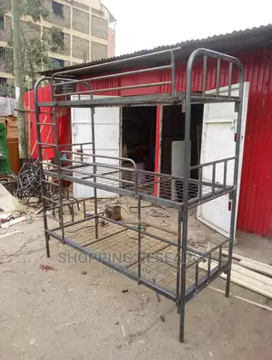 School Bed Tripple Decker With Climbing Support Frames