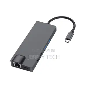 USB C HUB on 4K HDMI 8 in 1 Adapter USB SD/Micro SD Ethernet
