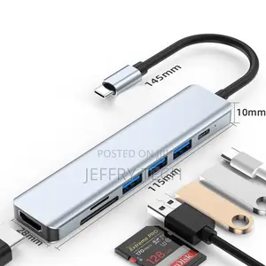 5 Ports Multimedia 4K C 5 IN 1 Type C With SD TF Card Reader