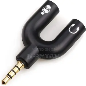 Stereo Audio Splitter Jack 1 Male to 2 Female to Headphone E