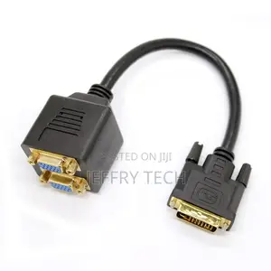 DVI 24+5 Male to Dual VGA Female Converter Adapter VGA Twins