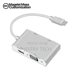 USB 3.1 Type C Hubs 4 Pin 1 USB3.0 DVI VGA HDMI 4K for Macbo