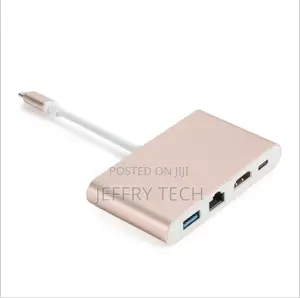 Multi-In-One Connection USB3.1 to HDMI +Rj45 Converter With