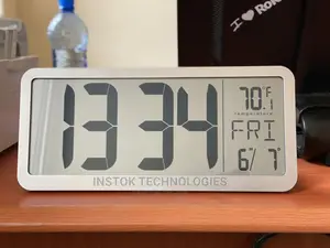 14 Inch LCD Digital Wall Alarm Clock Large With Dual Alarm