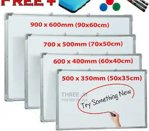All Sizes in Stock. Whiteboards.