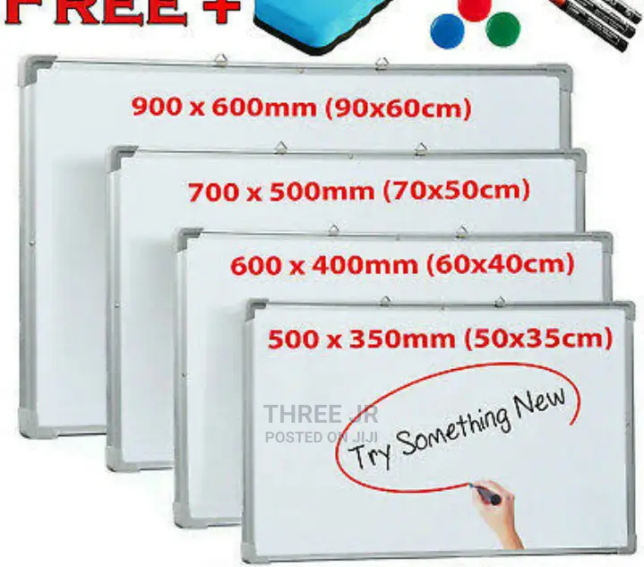 All Sizes in Stock. Whiteboards.