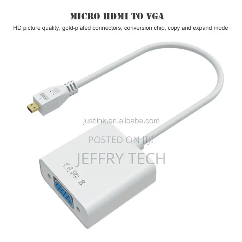 Justlink High Quality Micro HDMI to VGA Converter Adapter Ca