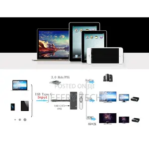 Type C to 4K HDMI VGA Audio Usb-C Pd Usb3.0 Hub Data Transf