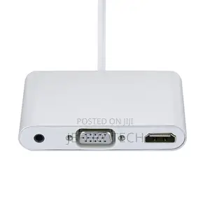 USB Type C to HDMI VGA 3.5mm Audio Hub 3 in 1 Multiport Adap