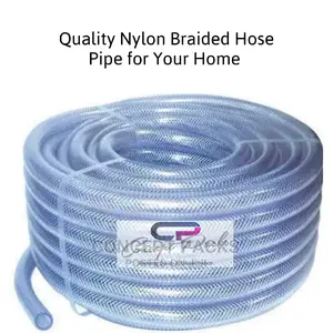 1/2 Inch X 50 Mtrs Clear Quality Braided Hose Pipe