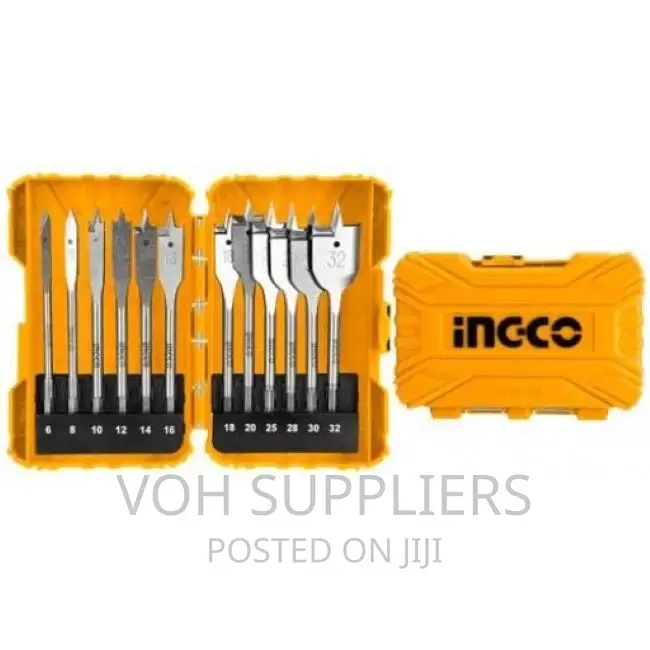 INGCO AKDL1201 12pcs Flat Wood Drill Bits Set 6-32mm