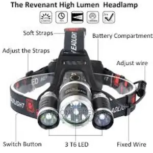 LED Headlamp Flashlight 1000 Lumen Multifunction