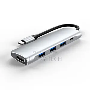 Type C to HD*4K+3*USB3.0+PD 5 in 1 Adapter USB-C Multiports