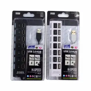 Usb Docking Station 7 Ports LED USB 480 Mbps Adapter 2.0 USB