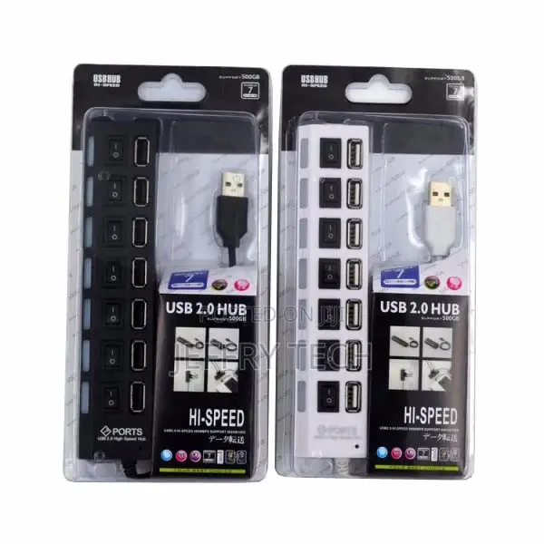 Usb Docking Station 7 Ports LED USB 480 Mbps Adapter 2.0 USB
