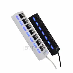 Usb Docking Station 7 Ports LED USB 480 Mbps Adapter 2.0 USB