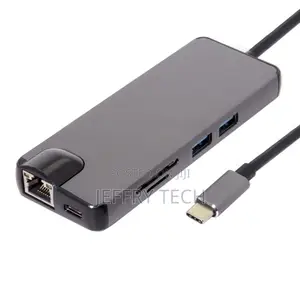 Type-C to 8in1 Adapter With RJ45*1000M HDM1 VGA Cardreader U