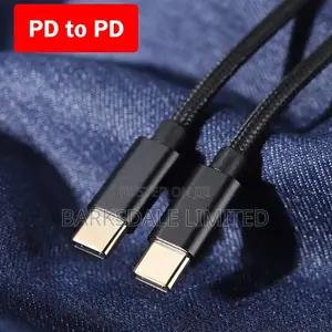 Black Phone Type C to Type C Usb Data Pd Fast Charger Charging Cable