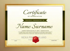 Certificate of Appreciation