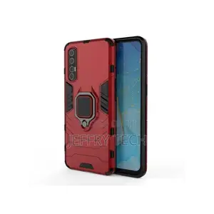 Oppo Reno 3 Pro Rugged Protective Back Case - Red Black