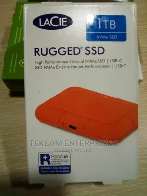 Lacie Rugged 1TB SSD Water Resistant,3meter Drop Resista