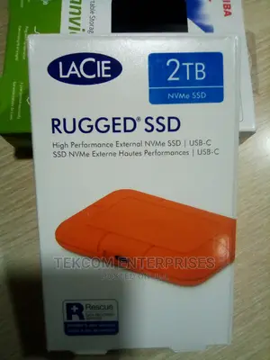 Lacie Rugged 2TB NVME External SSD Water Resistant
