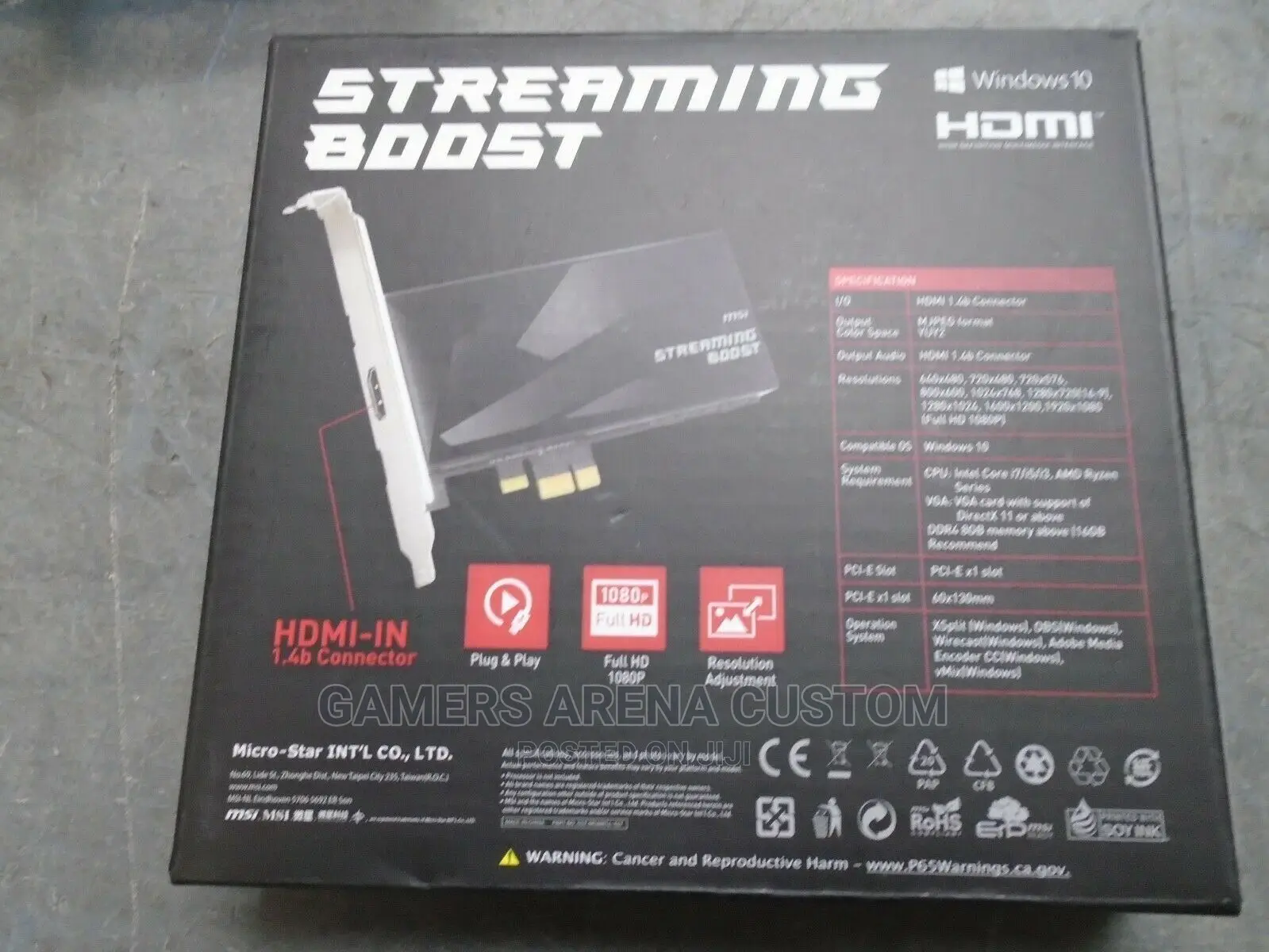 MSI Streaming Boost MS-4456 PCI-E Video Card Streaming Card