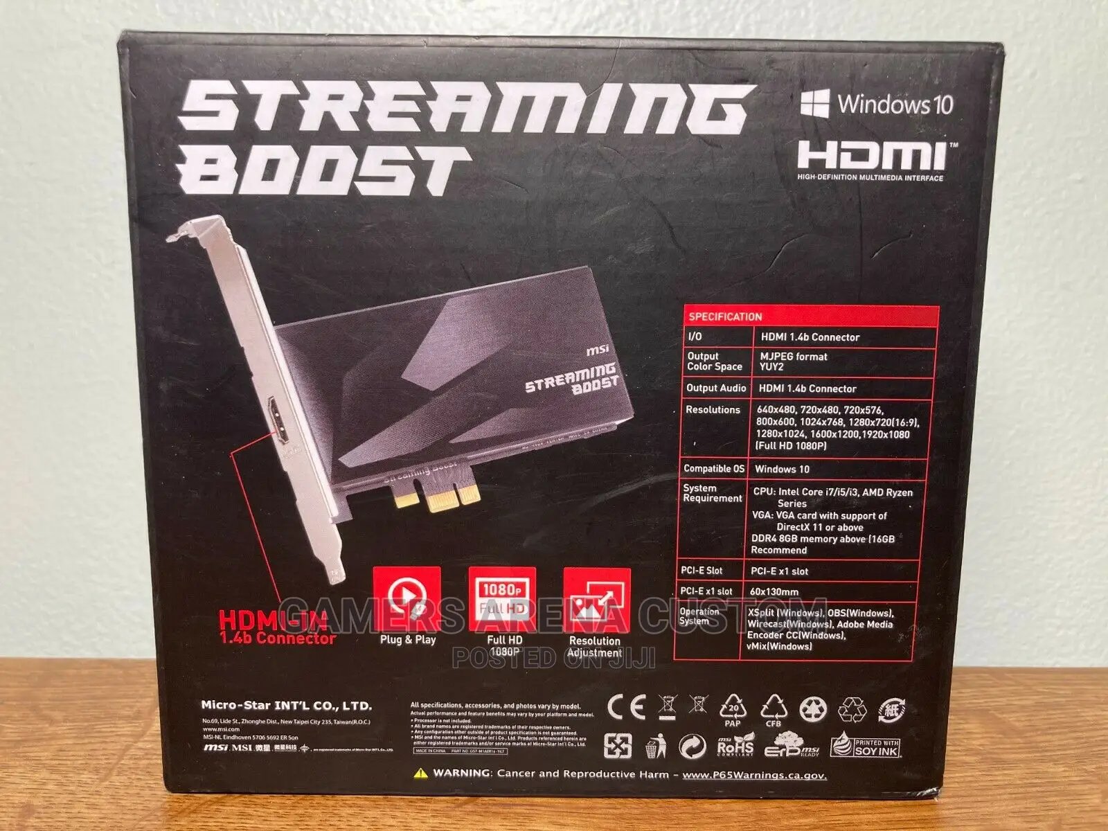 MSI Streaming Boost MS-4456 PCI-E Video Card Streaming Card