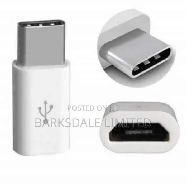 Android Micro USB Type C Connector Adapter Convert White