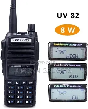 Stock! 8-Watt Baofeng Uv-82 Dual Band Two-Way Radio 1pc