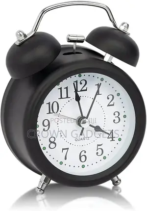 Twin Bell Alarm Clock Vintage Retro Loud Clocks Battery Used