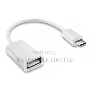 Micro USB Connector White Type B Adapter OTG Cable + GIFT