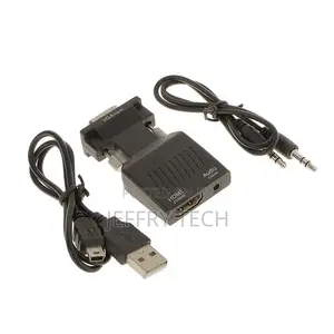 Generic 1080p Vga Male to Hdmi Female HDTV With 35mm Audio U