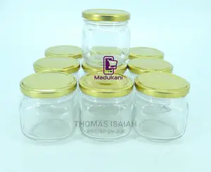 10pcs 207ml Rounded Square Glass Jars Mason Jars