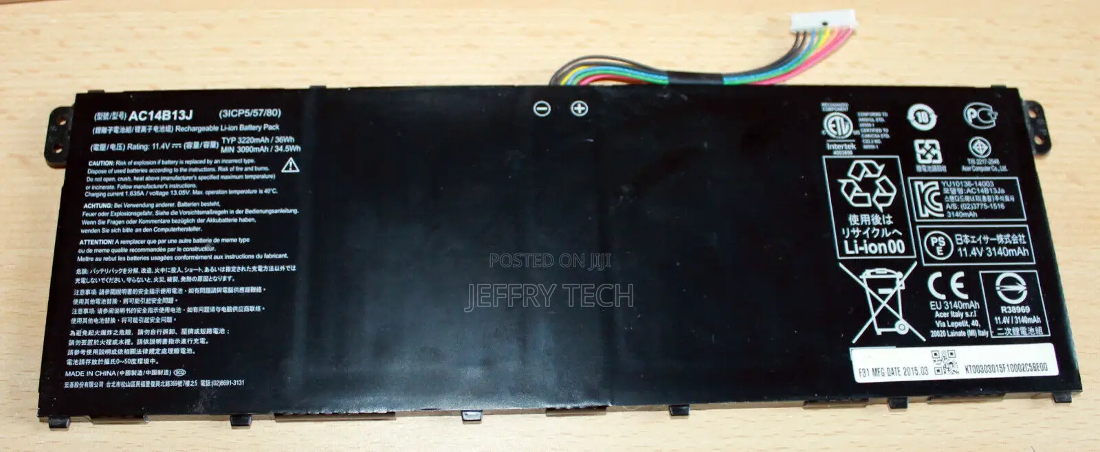 Acer Aspire ES1-331 Original Battery AC14B13J
